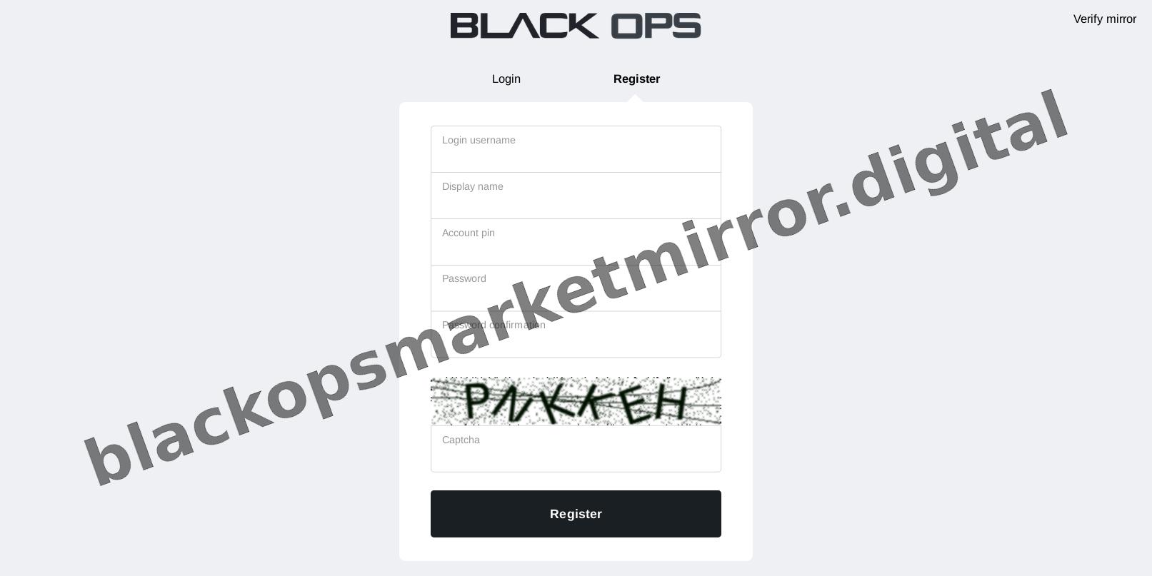 Account Registration Page